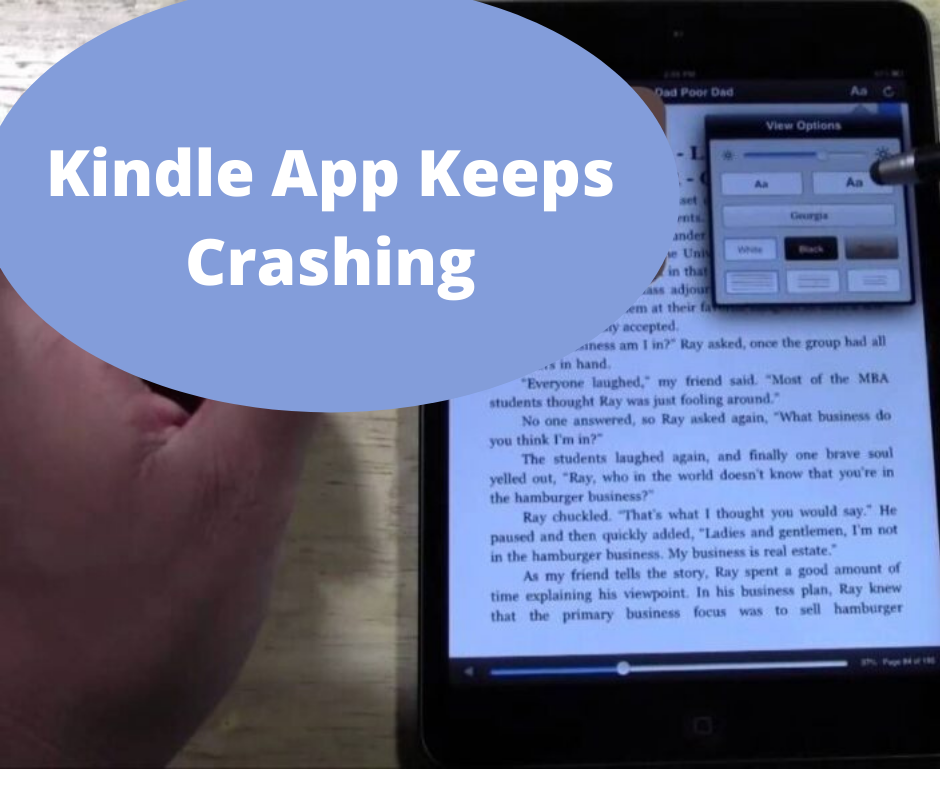 Kindle App Keeps Crashing