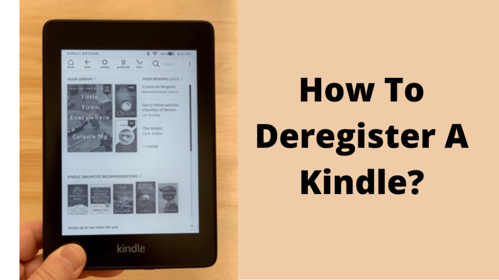 how to deregister a kindle